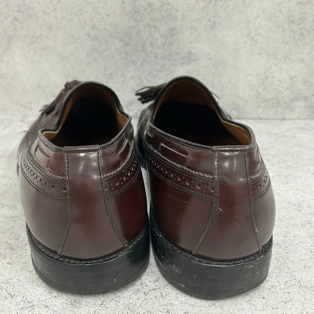 Allen Edmonds Tasseled Wingtip Classic‎ Burgundy Loafers Shoes Men's Size US 11